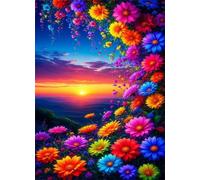 2000 Piece Jigsaw Puzzles for Adults, Puzzle Educational Games, Challenging Puzzle, Puzzles 2000 Pieces Sunrise Flowers