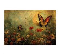 2000 Piece Jigsaw Puzzles for Adults, Retro Puzzles for Adults, Gift for Women, Men, Christmas, Family Wooden Puzzle Educational Games, Challenging Adult Jigsaws, Box Packaging, Butterfly Pattern E-71