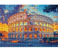2000 Piece Jigsaw Puzzles for Adults, Rome Colosseum Wooden Puzzle Hard Difficult Challenging Puzzle, jigsaw Puzzle 39.2 x 27.8 inches, Stress Relief Wall Decor, Educational Games, w0-507