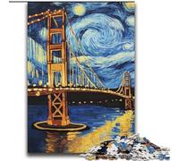 2000 Piece Jigsaw Puzzles for Adults San Francisco Bridge at Night for Ages 14 And over For Family Fun & Game Night Gift Toys 70x100cm