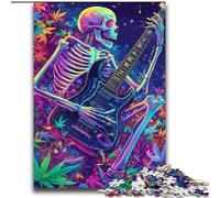 2000 Piece Jigsaw Puzzles for Adults Skeleton Playing Guitar Learning Educational Toys Family Games Enhance Love between Couples 70x100cm