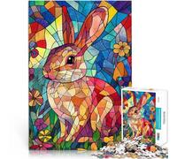 2000 Piece Jigsaw Puzzles for Adults Stained Glass Rabbit Lernspiele Jedes Stück ist einzigartig Anspruchsvolles Familienspiel70x100cm