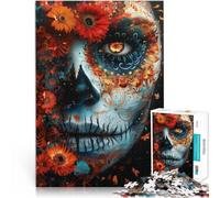 2000 Piece Jigsaw Puzzles for Adults Sugar Skull with Flowers Lustige Spiele Heimdekoration Spielzeug70x100cm