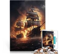 2000 Piece Jigsaw Puzzles for Adults teenagers Haunted Ship Made of cardboard,Suitable for people aged 14 and above Intellectual game Artwork Gift 。size:70x100cm/27.5x39.3inch