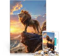 2000 piece jigsaw puzzles for adults & teenagers Lions Sunrise Majesty Made of cardboard，for age 14+ Stress Relief Great gifts and toys 。size：70x100cm/27.5x39.3inch