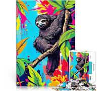 2000 Piece Jigsaw Puzzles for Adults teenagers Sloth in Jungle Art Made of cardboard Suitable for people aged 14 and above Educational toys Christmas game Gifts 。size:70x100cm/27.5x39.3inch