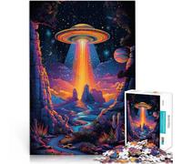 2000 Piece Jigsaw Puzzles for Adults teenagers UFO Spaceship on the hill Made of cardboard Suitable for people aged 14 and above fun games for families Difficult Hard Gifts for Women Men 。