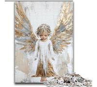 2000 Piece Jigsaw Puzzles for Adults & Teens Golden Angel Girl Stress Reliever Difficult Challenge Every Piece Is Unique - Challenging Family Fun Game 70x100cm