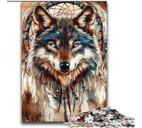 2000 Piece Jigsaw Puzzles for Adults & Teens Indian Wolf for Ages 14 And over Fun Games Fun Activities at Home, Birthday Gifts, Travel Gifts 70x100cm