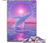 2000 Piece Jigsaw Puzzles for Adults & Teens Psychedelic Whale Stress Reliever Difficult Challenge Every Piece Is Unique - Challenging Family Fun Game 70x100cm