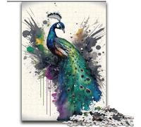 2000 Piece Jigsaw Puzzles for Adults & Teens Watercolour Peacock Challenging Game And Family Play A Work of Art for Age 14 70x100cm