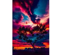 2000 Piece Jigsaw Puzzles for Adults - Twilight Tree Scenery - Decorative Wall Art Gift for Adults & Families - 39.4x27.56 inch - with Poster & Letters on Back