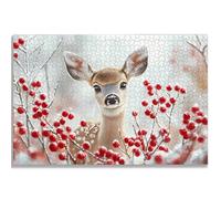 2000 Piece Jigsaw Puzzles for Adults, Winter Jigsaw Puzzles for Adults, Wooden Puzzle with Gift Box, Deer Jigsaws for Family Educational Games, Unique Gifts for Women/Men, Home Wall Decor, -3091