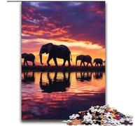 2000 Piece Jigsaw Puzzles for Teenagers African Elephant for Age 14 Years And over Decompressing Intellectual Educational Toy Great Gift 70x100cm