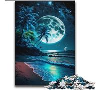 2000 Piece Jigsaw Puzzles for Teenagers Beach Night Scene Artistic Wall Decor & Birthday Gift Idea for Friends, Home Office 70x100cm