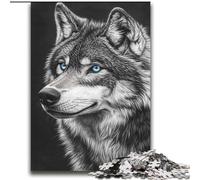 2000 Piece Jigsaw Puzzles for Teenagers Black And White Wolf Staycation Kill Time with Fully Interlocking Randomly Shaped Pieces 70x100cm
