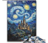 2000 Piece Jigsaw Puzzles for Teenagers Castle Under The Stars Decompressing Intellectual Educational Toy Secret Santa Gifts 70x100cm