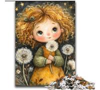 2000 Piece Jigsaw Puzzles for Teenagers Dandelion Girl Challenging To Complete But Fun And Humorous with Matching Poster And Trivia Sheet 70x100cm