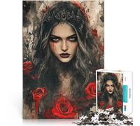 2000 Piece Jigsaw Puzzles for teenagers Dark Queen with Roses Quizspiel Wanddekoration Einzigartige Geburtstags- und Weihnachtsgeschenke70x100cm