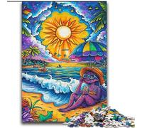 2000 Piece Jigsaw Puzzles for Teenagers Dream Beach Family Fun Fun at Home Activities, Birthday Present,Travel Gifts, for And 14 Years Old 70x100cm