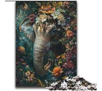 2000 Piece Jigsaw Puzzles for Teenagers Floral Elephant Artistic Wall Decor & Birthday Gift Idea for Friends, Home Office 70x100cm