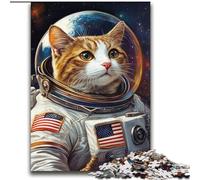 2000 Piece Jigsaw Puzzles for Teenagers Gifts Astronaut Cat,Challenging Game And Family Play with Matching Poster And Trivia Sheet 70X100cm
