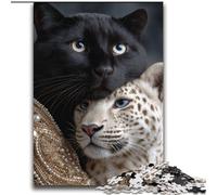 2000 Piece Jigsaw Puzzles for Teenagers Gifts Black And White Leopard,Challenging Game Toys Wall Decoration Unique Birthday And Xmas Gifts 70X100cm