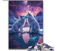 2000 Piece Jigsaw Puzzles for Teenagers Gifts Cosmic White Wolf for Ages 14 And over For Family Fun & Game Night Gift Toys 70x100cm
