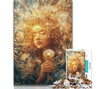 2000 Piece Jigsaw Puzzles for Teenagers Gifts Dandelion Girl,Stress Reliever Difficult Challenge with Matching Poster And Trivia Sheet 70x100cm