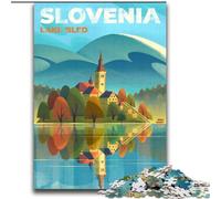 2000 Piece Jigsaw Puzzles for Teenagers Gifts Lake Bled Slovenia, Game Toys Every Piece Is Unique - Challenging Family Fun Game for for Age 14 70x100cm