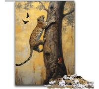 2000 Piece Jigsaw Puzzles for Teenagers Gifts Leopard on The Tree for Educational Game Challenge Toy Artists Collection, Fine Art 70x100cm