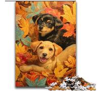 2000 Piece Jigsaw Puzzles for Teenagers Gifts Puppy in The Fallen Leaves Educational Games Home Decoration Artists Collection, Fine Art 70x100cm