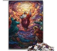 2000 Piece Jigsaw Puzzles for Teenagers Gifts Stained Glass Jesus Educational Games Home Decoration Artists Collection, Fine Art 70x100cm