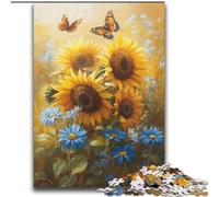 2000 Piece Jigsaw Puzzles for Teenagers Gifts Sunflower Butterfly for Ages 14 And over For Family Fun & Game Night Gift Toys 70x100cm