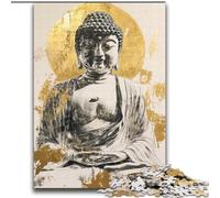 2000 Piece Jigsaw Puzzles for Teenagers Golden Buddha Statue Educational Family Game Is Ideal As Gifts for The Whole Family for 14+ 70x100cm