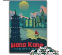 2000 Piece Jigsaw Puzzles for Teenagers Hong Kong, Toys Educational Games Stress Relieving Parent-child Interaction 70x100cm