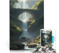2000 Piece Jigsaw Puzzles for teenagers Jigsaw Anime Lo-Fi Landscape of Stone Bridge Waterfall Lernspielzeug Perfekte Dekoration70x100cm