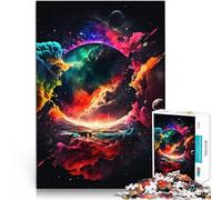 2000 Piece Jigsaw Puzzles for teenagers Jigsaw Colorful universe paint Lernspiele mit passendem Poster und Quizblatt70x100cm