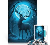 2000 Piece Jigsaw Puzzles for teenagers Jigsaw deer moonlight vintage Lernspielzeug Geeignet für die Schreibtischdekoration70x100cm