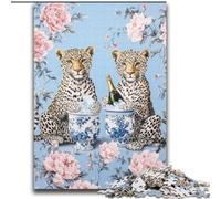 2000 Piece Jigsaw Puzzles for Teenagers Leopard Oil Painting Family Game Stress Reliever Difficult Challenge Secret Santa Gifts 70x100cm