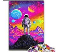 2000 Piece Jigsaw Puzzles for Teenagers Psychedelic Smoke Astronaut Artistic Wall Decor & Birthday Gift Idea for Friends, Home Office 70x100cm