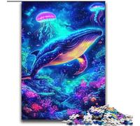 2000 Piece Jigsaw Puzzles for Teenagers Psychedelic Whale Help The Brain Exercise Addictive Toys to Cultivate Patience Perfect Decoration 70x100cm