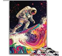 2000 Piece Jigsaw Puzzles for Teenagers Space Surfing Astronaut Artistic Wall Decor & Birthday Gift Idea for Friends, Home Office 70x100cm