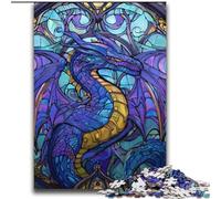 2000 Piece Jigsaw Puzzles for Teenagers Stained Glass Dragon for Age 14 Years And over Decompressing Intellectual Educational Toy Great Gift 70x100cm