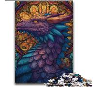 2000 Piece Jigsaw Puzzles for Teenagers Stained Glass Dragon Staycation Kill Time with Fully Interlocking Randomly Shaped Pieces 70x100cm