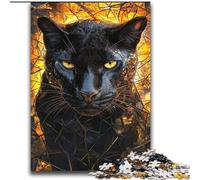 2000 Piece Jigsaw Puzzles Golden Black Leopard Challenging Game And Family Play for Is Ideal As A Gift for The Whole Family 70x100cm