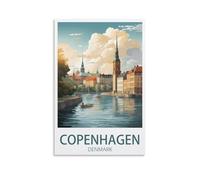 2000 Piece Jigsaws，Copenhagen Denmark Lake Landscape Puzzle 2000 Pieces, Relaxing and Challenging Gift for Adults, Teens, Seniors 70x100cm