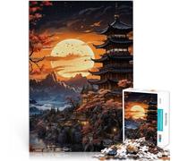 2000 Piece Jigsaws for Adults japanese moon landscape Made of cardboard，Suitable for ages 14 and up wall decoration Gifts Ideas。size：70x100cm/27.5x39.3inch