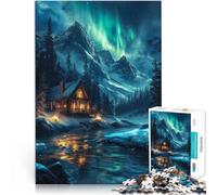 2000 Piece Jigsaws for Adults Puzzle nordic nature aurora night Mustermontage einzigartiges Herausforderungsspiel70x100cm