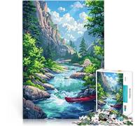2000 Piece Jigsaws for Adults River Kayak Pixel Art Spiele Spielzeug Geschenk Die Liebe zwischen Paaren stärken70x100cm